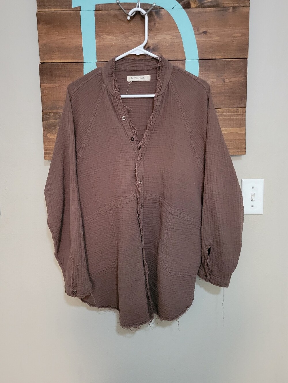 We The Free Espresso Martini Summer Daydream Button Down Shirt Medium